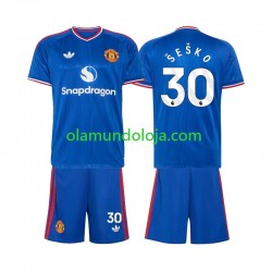 Camisola Manchester United Benjamin Sesko 30 Criança Equipamento Segundo 2026-2027 Manga Curta
